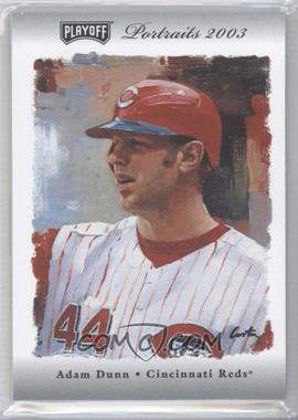 2003 Playoff Portraits - [Base] - Silver Combo Materials #8 - Adam Dunn /25