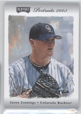 2003 Playoff Portraits - [Base] - Silver Combo Materials #9 - Jason Jennings /25