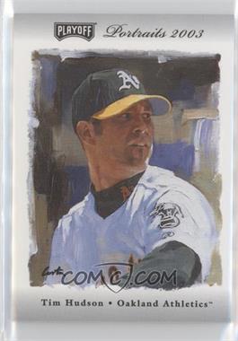 2003 Playoff Portraits - [Base] - Silver Materials #39 - Tim Hudson /50