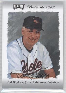 2003 Playoff Portraits - [Base] - Silver Materials #62 - Cal Ripken Jr. /50