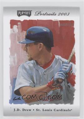 2003 Playoff Portraits - [Base] - Silver #110 - J.D. Drew /50