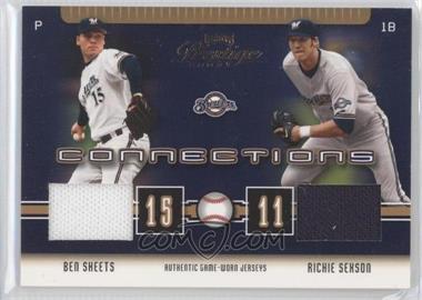 2003 Playoff Prestige - Connections - Materials #C-35 - Ben Sheets, Richie Sexson /400