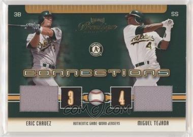 2003 Playoff Prestige - Connections - Materials #C-46 - Eric Chavez, Miguel Tejada /400 [EX to NM]