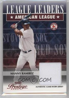 2003 Playoff Prestige - League Leaders - Materials #LL-1 - Manny Ramirez /250