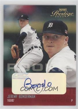 2003 Playoff Prestige - Rookie/Traded Autographs #201 - Jeremy Bonderman /100 [EX to NM]