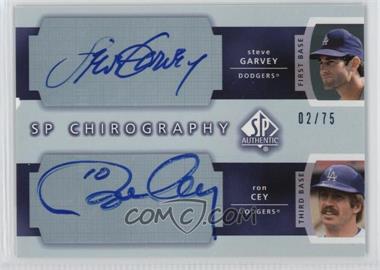 2003 SP Authentic - Chirography Double #GR - Steve Garvey, Ron Cey /75