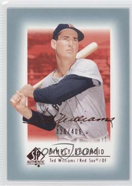 2003 SP Authentic - Simply Splendid #TW28 - Ted Williams /406