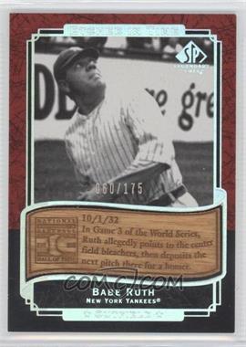 2003 SP Legendary Cuts - Etched in Time - Holofoil #ET-BR - Babe Ruth /175