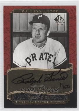 2003 SP Legendary Cuts - Hall Marks - Red Black Ink #HM-RK - Ralph Kiner /50