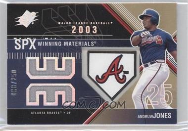 2003 SPx - Winning Materials - 250 Team Logo #WM-AJ1 - Andruw Jones /228