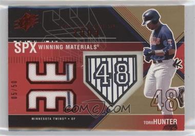 2003 SPx - Winning Materials - Red 50 Jersey Number #WM-TH2 - Torii Hunter /10