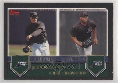 2003 Topps - [Base] - Black #325 - Future Stars - Josh Hamilton, Carl Crawford /52