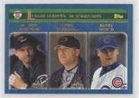 League Leaders - Randy Johnson, Curt Schilling, Kerry Wood