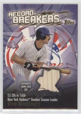 2003 Topps - Series 1 Record Breakers - Relics #RBR-DM - Don Mattingly