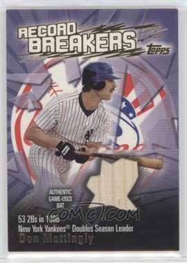2003 Topps - Series 1 Record Breakers - Relics #RBR-DM - Don Mattingly