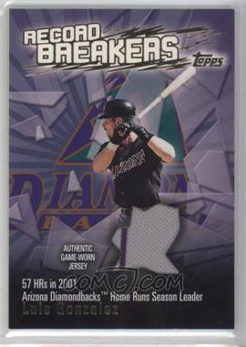 2003 Topps - Series 1 Record Breakers - Relics #RBR-LGO - Luis Gonzalez