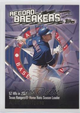 2003 Topps - Series 1 Record Breakers #RB-AR - Alex Rodriguez