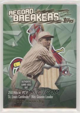 2003 Topps - Series 2 Record Breakers - Relics #RBR-RH.2 - Rogers Hornsby