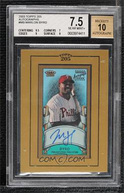 2003 Topps 205 - Framed Autographs #TA-MB - Marlon Byrd [BGS 7.5 NEAR MINT+]