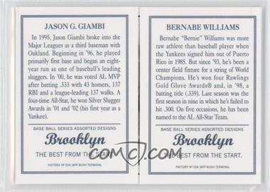 2003 Topps 205 - Triple Folders - Brooklyn Back #TF59 - Bernie Williams, Jason Giambi