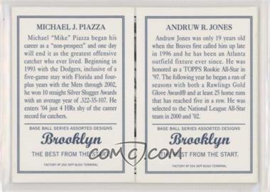 2003 Topps 205 - Triple Folders - Brooklyn Back #TF66 - Mike Piazza, Andruw Jones