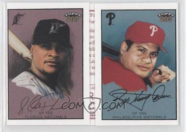 2003 Topps 205 - Triple Folders - Polar Bear Back #TF12 - Bobby Abreu, Luis Castillo