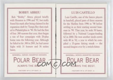 2003 Topps 205 - Triple Folders - Polar Bear Back #TF12 - Bobby Abreu, Luis Castillo