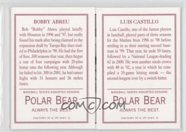 2003 Topps 205 - Triple Folders - Polar Bear Back #TF12 - Bobby Abreu, Luis Castillo