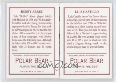 2003 Topps 205 - Triple Folders - Polar Bear Back #TF12 - Bobby Abreu, Luis Castillo