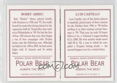 2003 Topps 205 - Triple Folders - Polar Bear Back #TF12 - Bobby Abreu, Luis Castillo