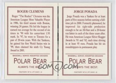 2003 Topps 205 - Triple Folders - Polar Bear Back #TF15 - Jorge Posada, Roger Clemens