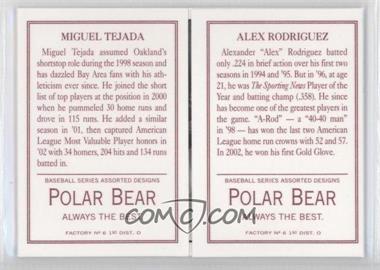 2003 Topps 205 - Triple Folders - Polar Bear Back #TF38 - Miguel Tejada, Alex Rodriguez
