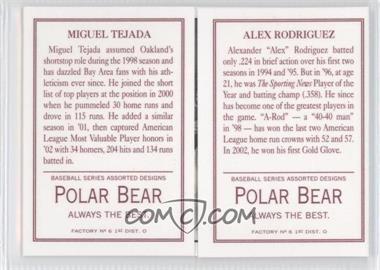 2003 Topps 205 - Triple Folders - Polar Bear Back #TF38 - Miguel Tejada, Alex Rodriguez