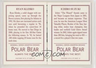 2003 Topps 205 - Triple Folders - Polar Bear Back #TF43 - Ryan Klesko, Ichiro Suzuki