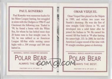 2003 Topps 205 - Triple Folders - Polar Bear Back #TF6 - Omar Vizquel, Paul Konerko