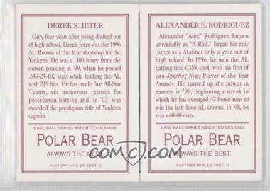 2003 Topps 205 - Triple Folders - Polar Bear Back #TF71 - Derek Jeter, Alex Rodriguez