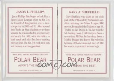 2003 Topps 205 - Triple Folders - Polar Bear Back #TF74 - Jason Phillips, Gary Sheffield