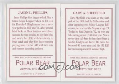 2003 Topps 205 - Triple Folders - Polar Bear Back #TF74 - Jason Phillips, Gary Sheffield