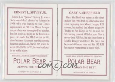 2003 Topps 205 - Triple Folders - Polar Bear Back #TF76 - Junior Spivey, Gary Sheffield