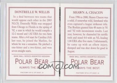 2003 Topps 205 - Triple Folders - Polar Bear Back #TF90 - Dontrelle Willis, Shawn Chacon