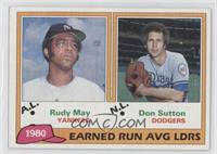 Earned Run Average Leaders (Don Sutton, Rudy May)