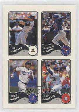 2003 Topps Bazooka - Stickers #41 - Luis Gonzalez, Shannon Stewart, Brian Jordan, Juan Gonzalez