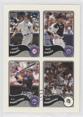 2003 Topps Bazooka - Stickers #7 - Jorge Posada, Mike Piazza, A.J. Pierzynski, Ivan Rodriguez