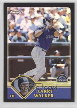 2003 Topps Chrome - [Base] - Black Refractor #29 - Larry Walker /199