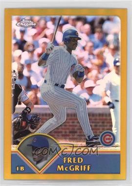 2003 Topps Chrome - [Base] - Gold Refractor #22 - Fred McGriff /449