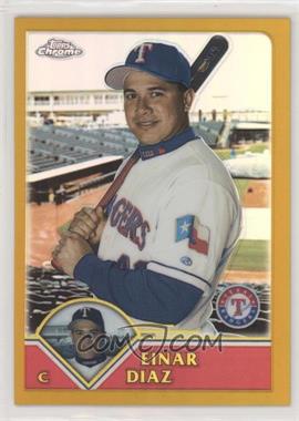 2003 Topps Chrome - [Base] - Gold Refractor #304 - Einar Diaz /449