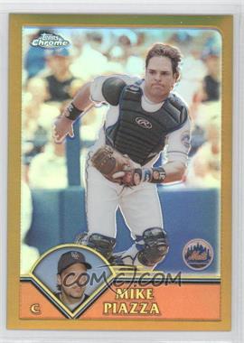2003 Topps Chrome - [Base] - Gold Refractor #325 - Mike Piazza /449