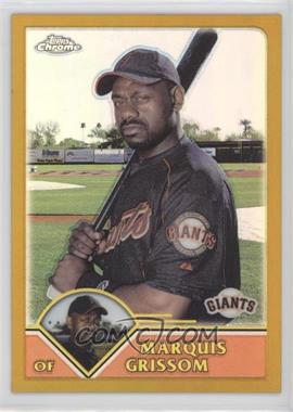 2003 Topps Chrome - [Base] - Gold Refractor #345 - Marquis Grissom /449