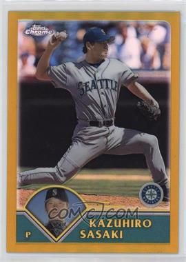 2003 Topps Chrome - [Base] - Gold Refractor #92 - Kazuhiro Sasaki /449