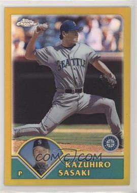 2003 Topps Chrome - [Base] - Gold Refractor #92 - Kazuhiro Sasaki /449